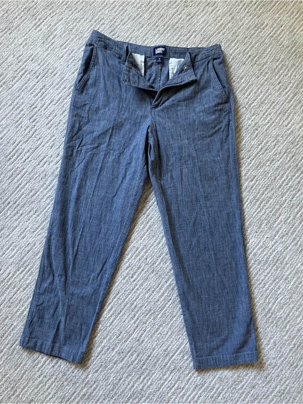Lands' End Women's Slate Blue Chino Pants